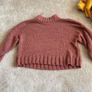 Size Medium Orangeish pinkish cropped sweater